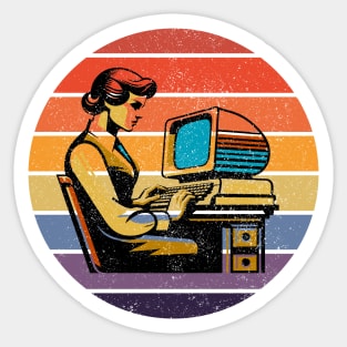 Retro Programmer: Vintage Computing Aesthetic Sticker
